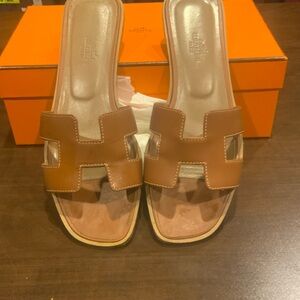 Hermes Gold Oran Sandals. A closet staple!